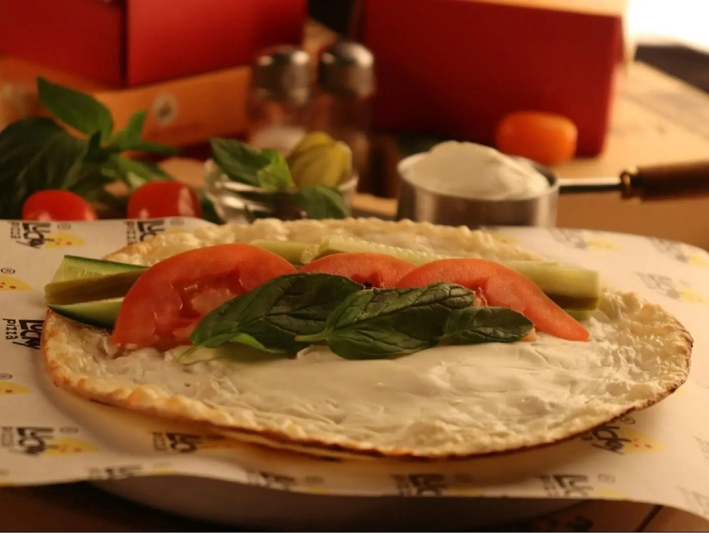 منقوشة لبنة بالخضرة