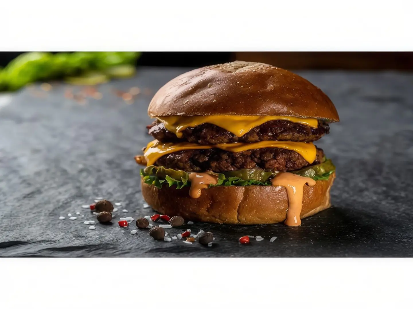 دبل برجر لحم