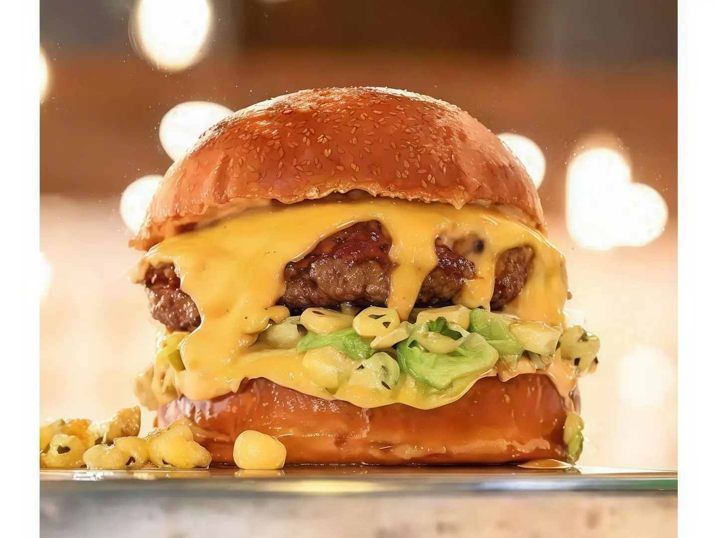 فولكانو دبل برجر بالجبنة