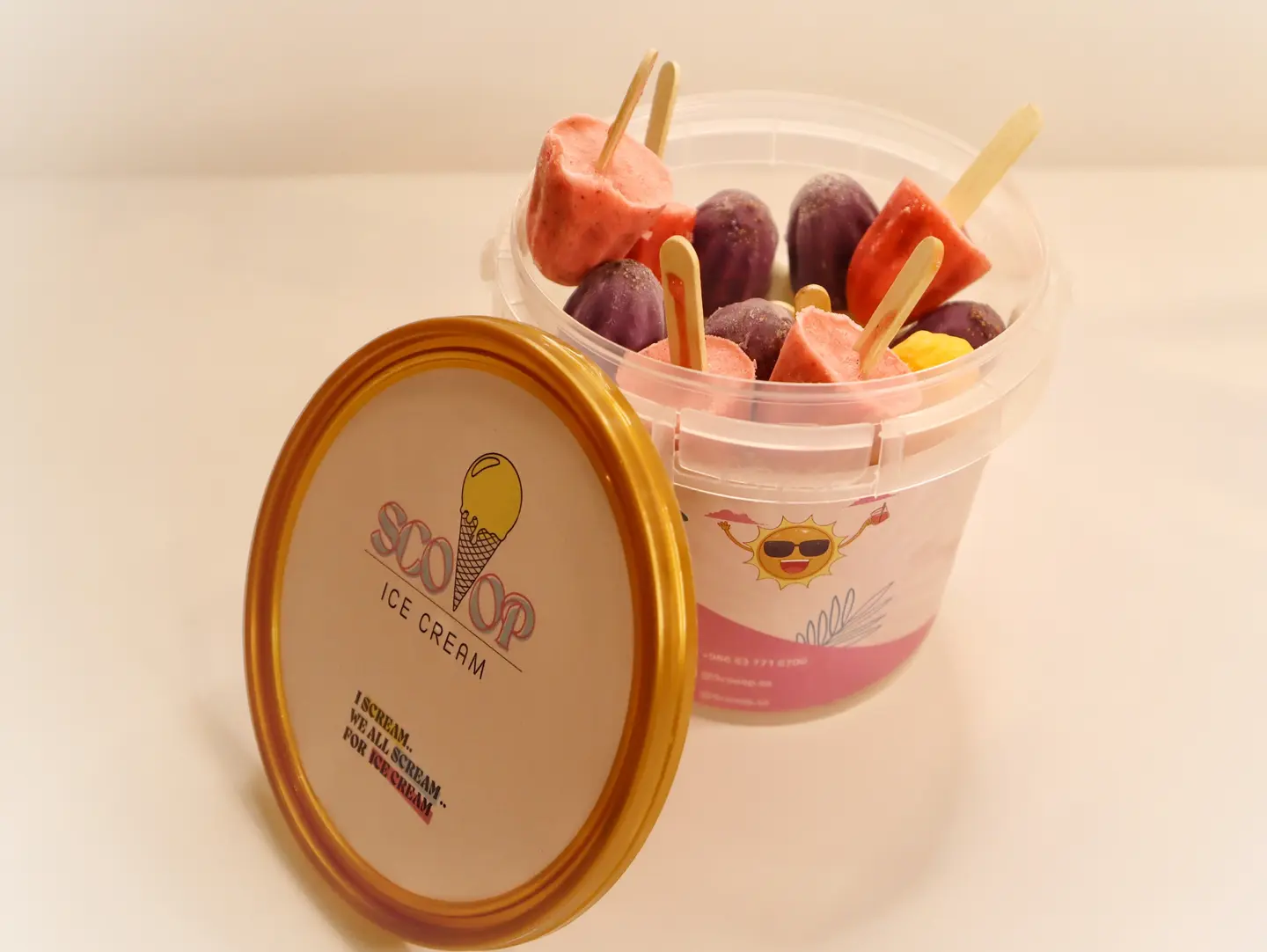 20 Pcs Mini Natural Ice Cream Bites
