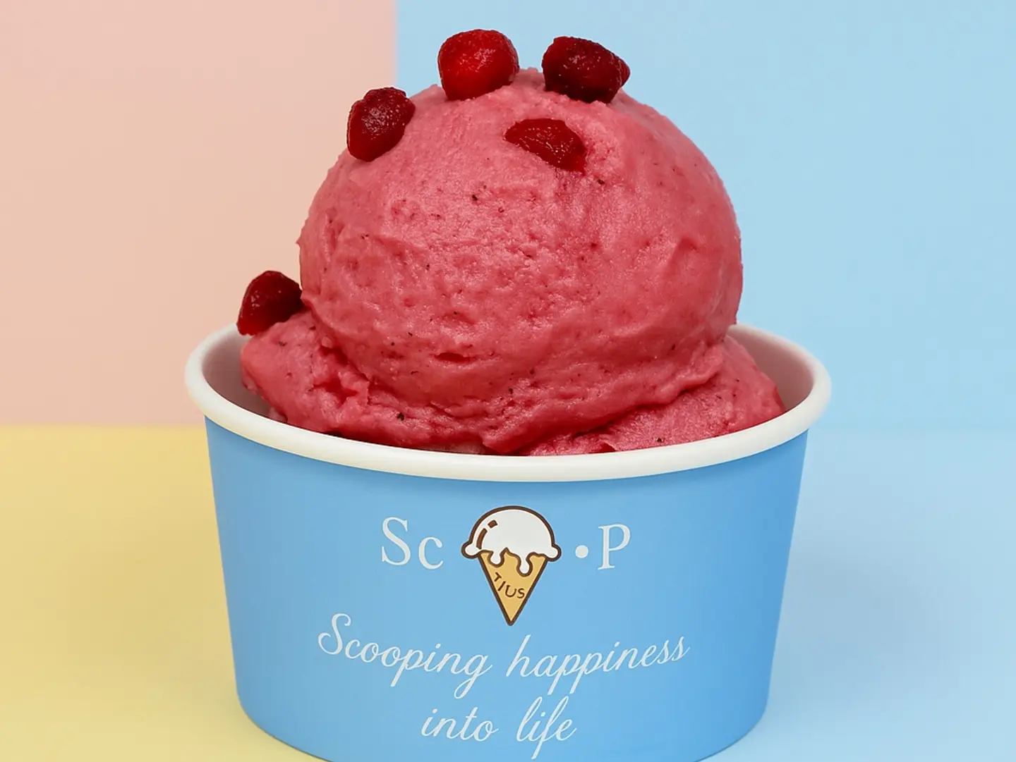 Natural Pomegranate And Grape Ice Cream