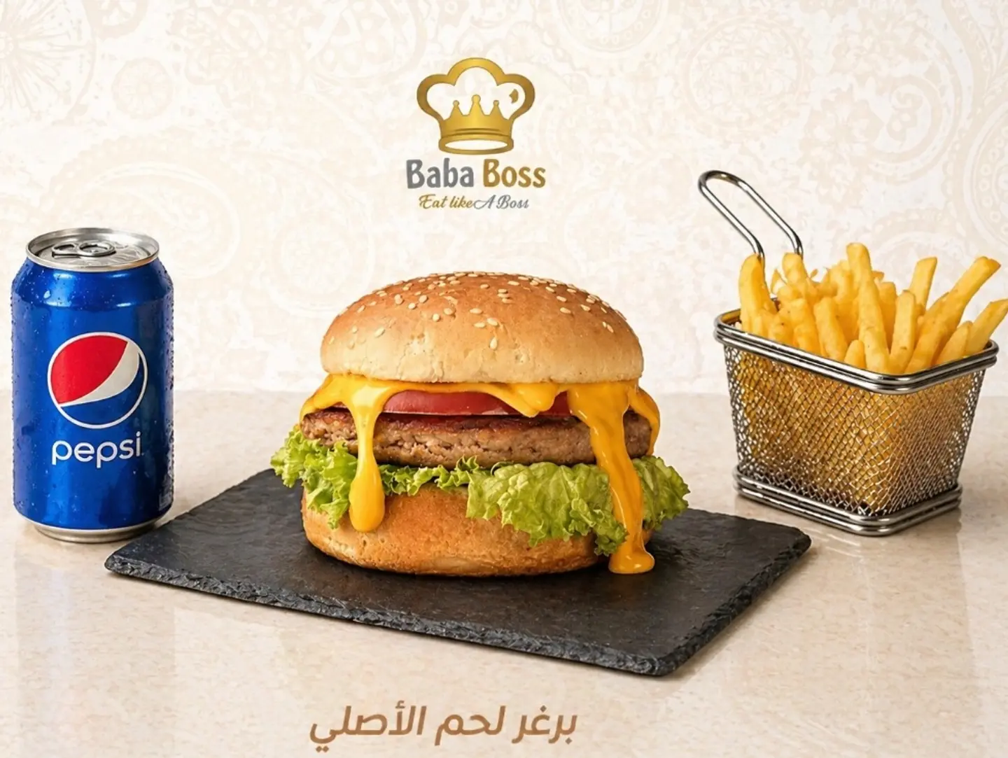 وجبة برجر اللحم الأًصلي