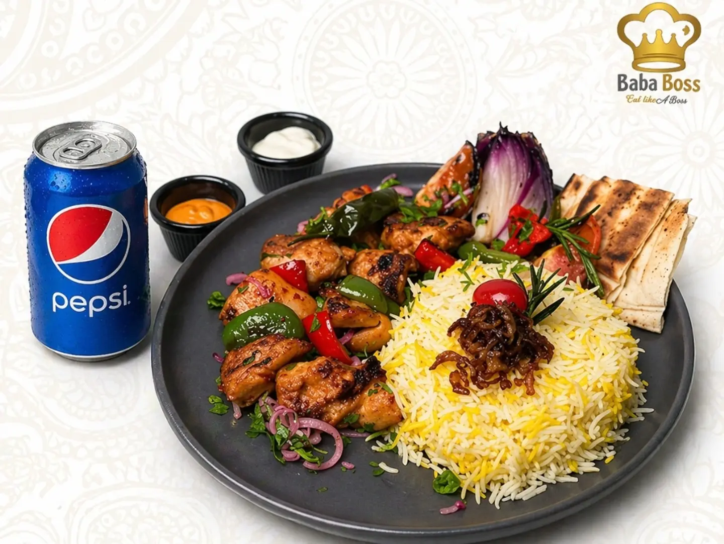 وجبة الشيش طاووق مع الأرز