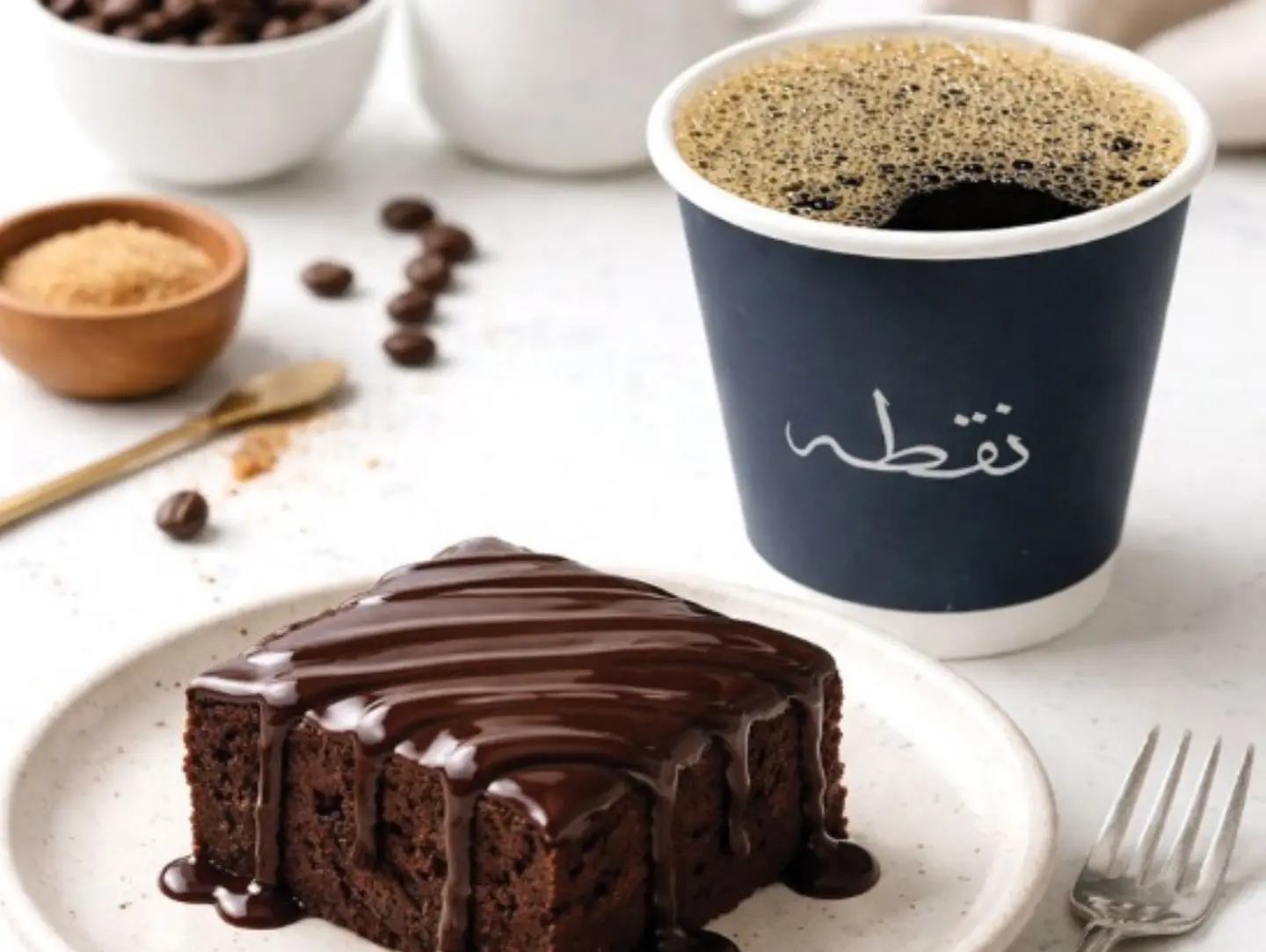 Kek Chocket And Plack Coffi