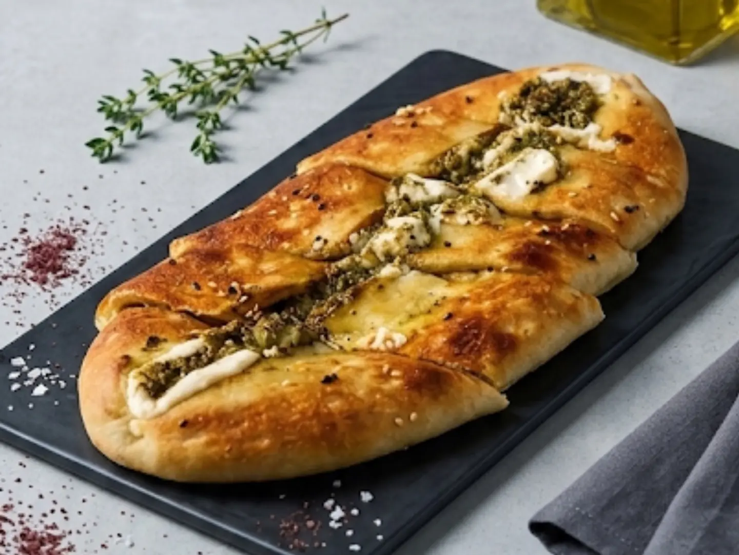 فطيرة لبنة زعتر
