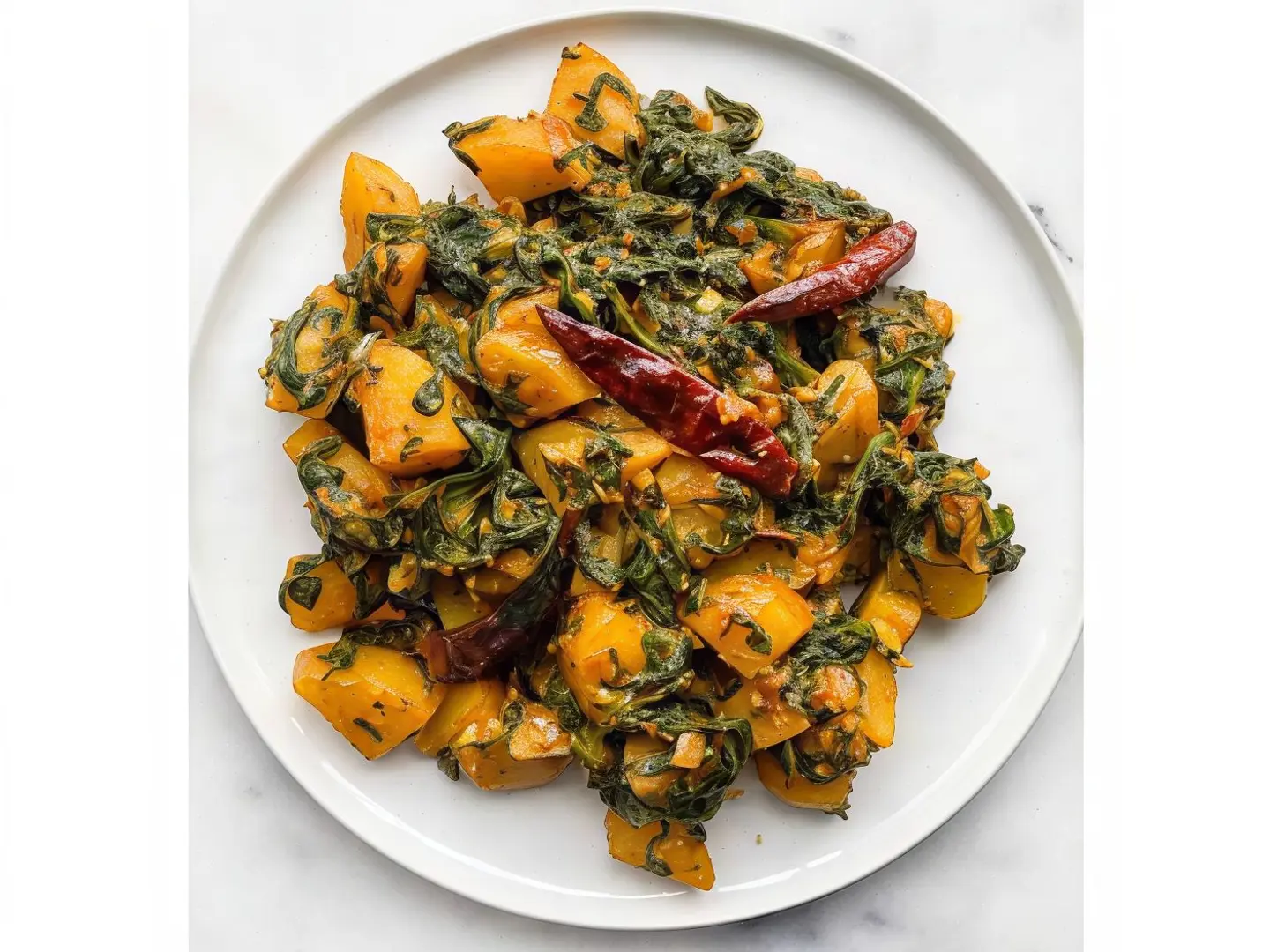 Spinach With Potatoes
