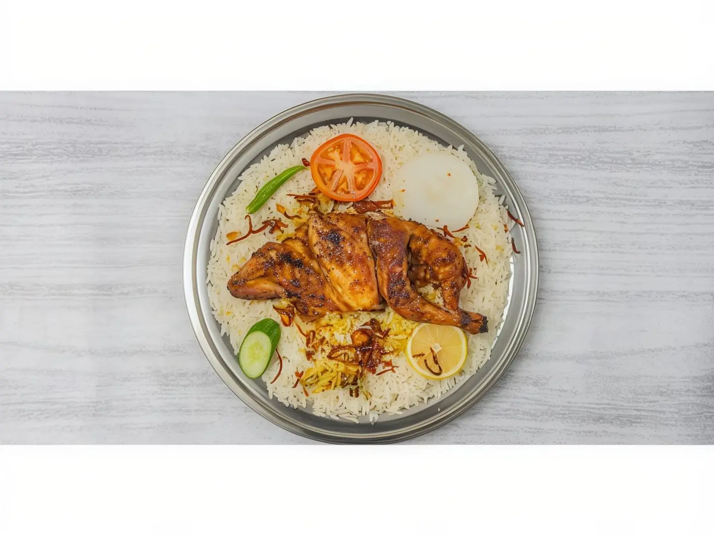 Charcoal Grilled Chicken With Rice - Full