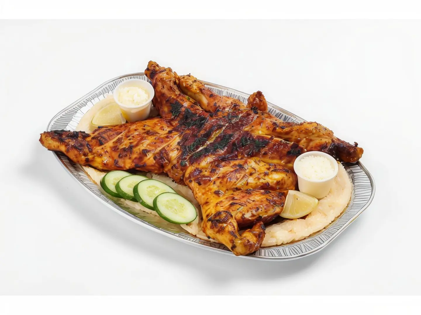 Chicken Boti With Rice - Half
