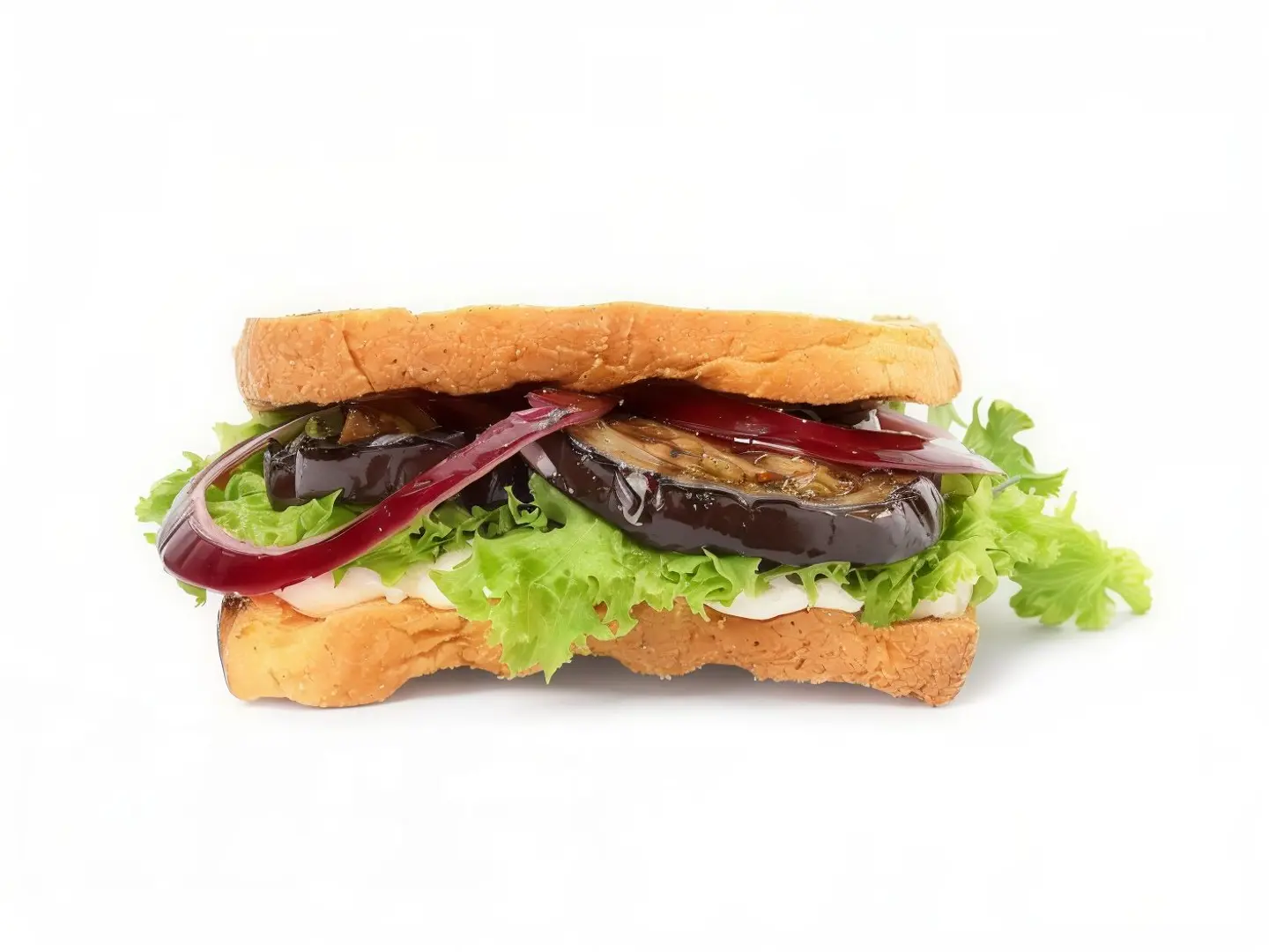 Eggplant With Vinegar And Garlic Sandwich