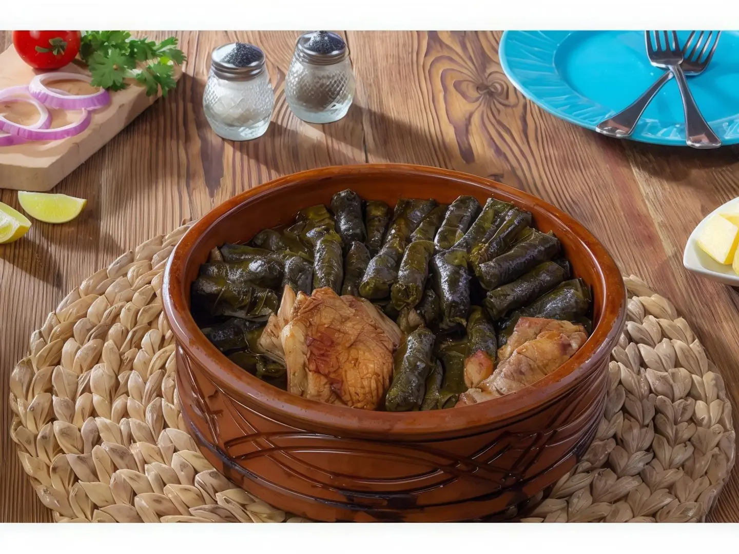 Grape Leaves With Meat Tagine