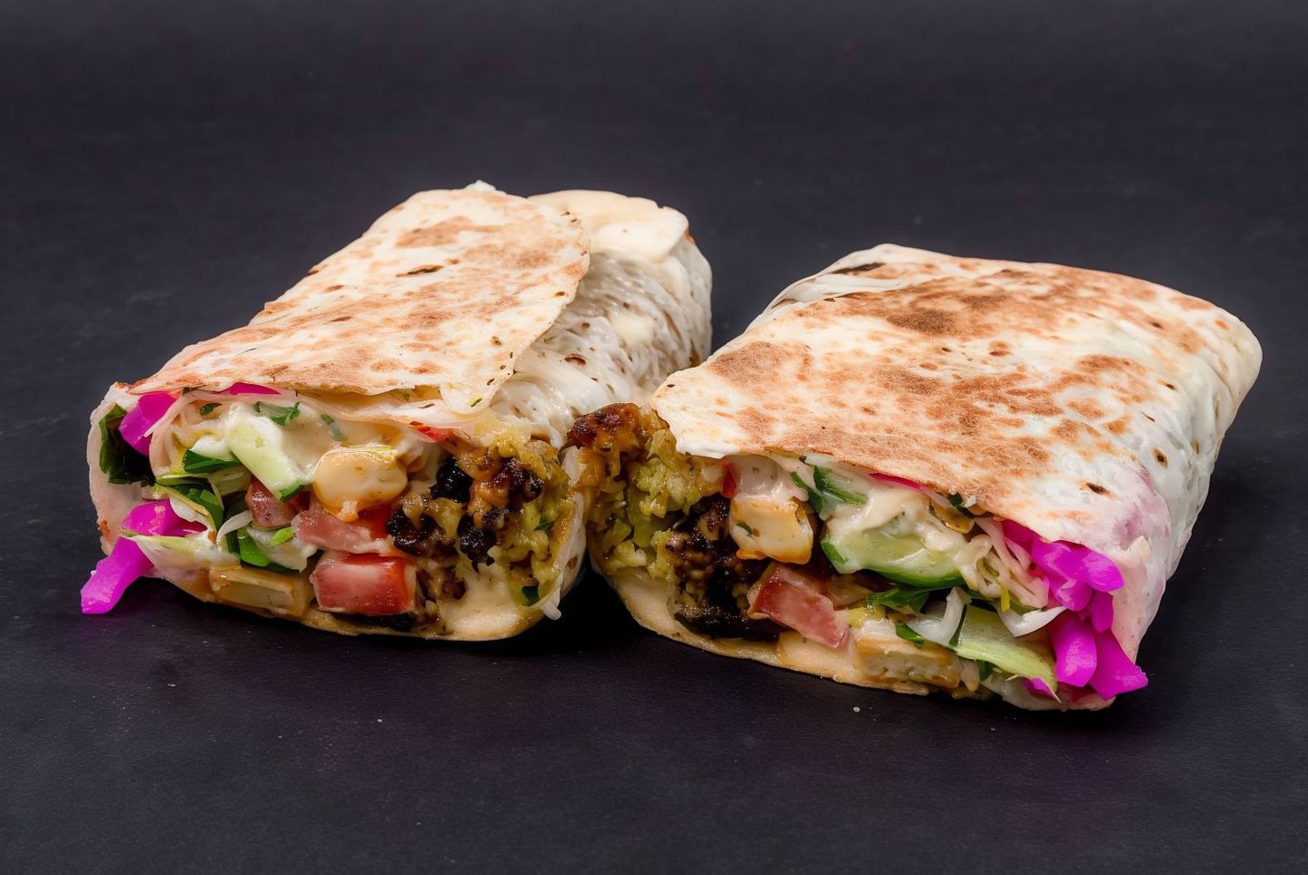 Falafel With Eggs And Cheese And Homs