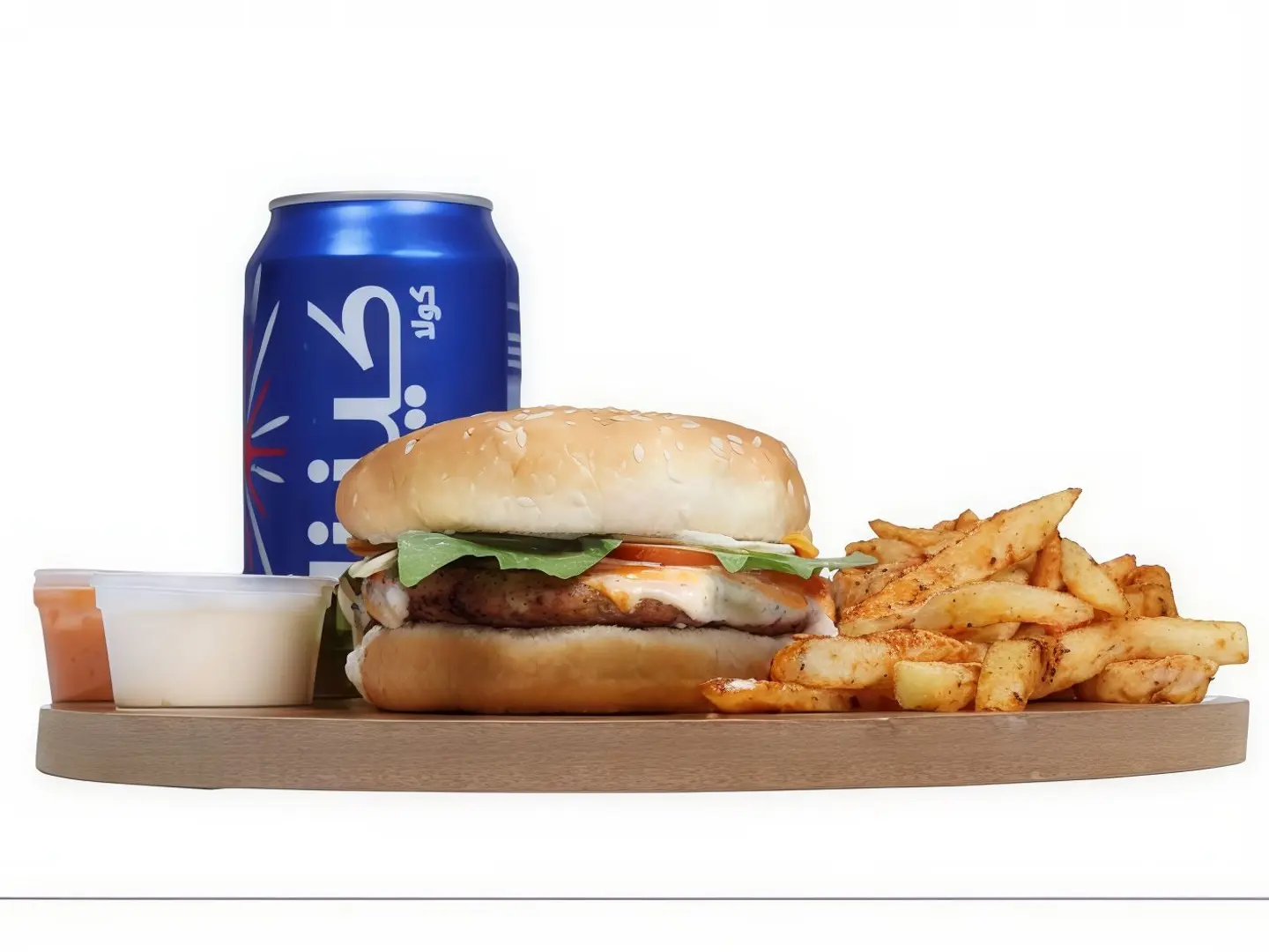 Chicken Burger Meal, Fries, Drink