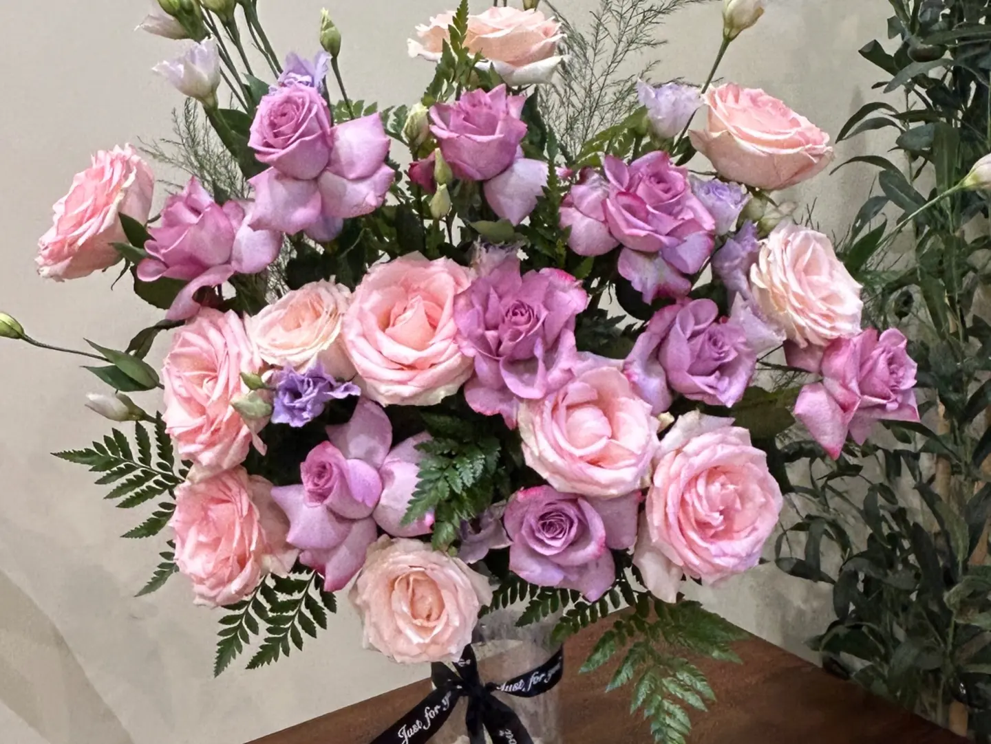 Pink And Mauve Rose Vase