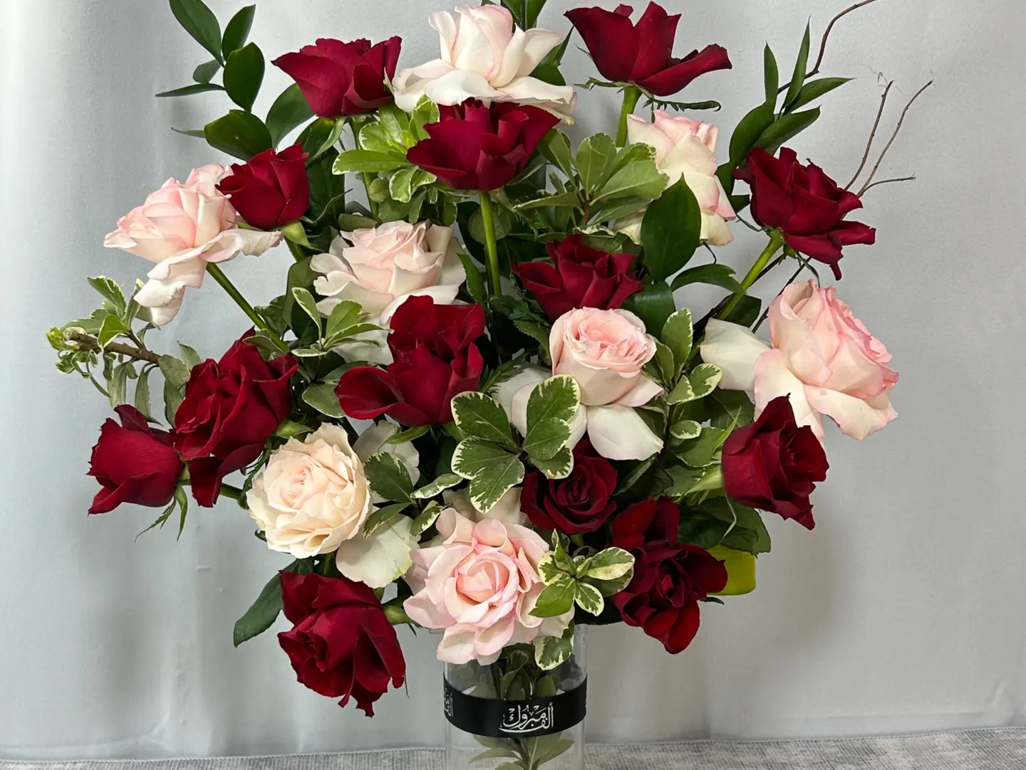 Red And Pink Rose Vase