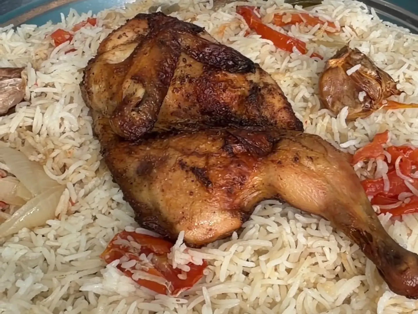 Chicken Mandi - Quarter Smoked Chicken Mandi