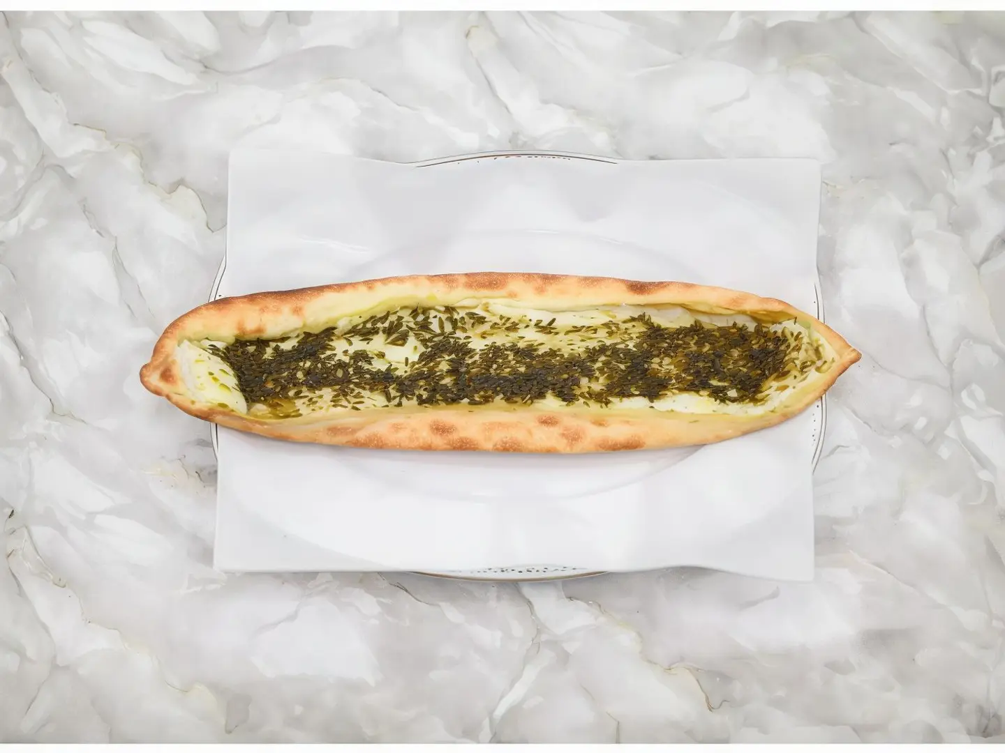 فطيرة لبنة وزعتر
