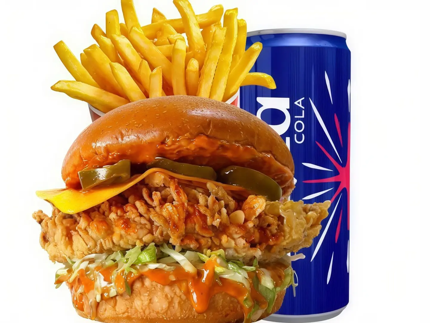 وجبة سبايسي كرنشي تشكن برجر