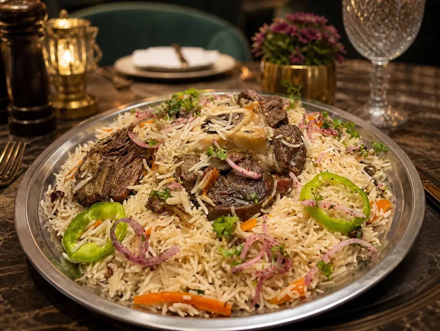 لحم مع رز