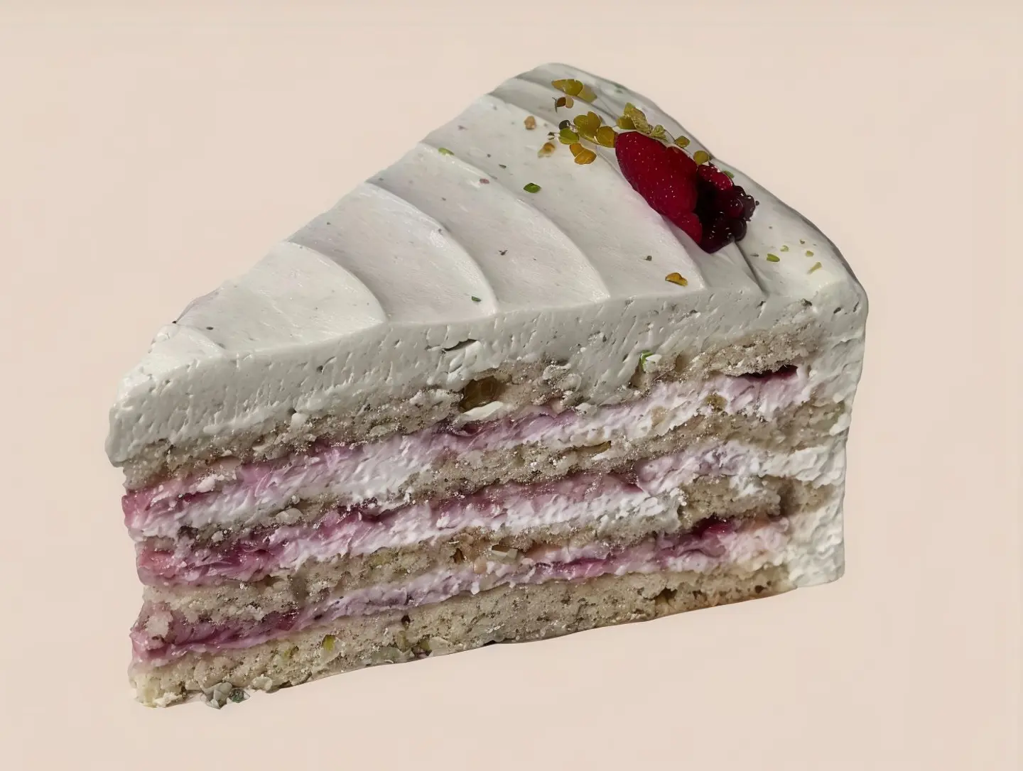Pistachio Cake With Berries