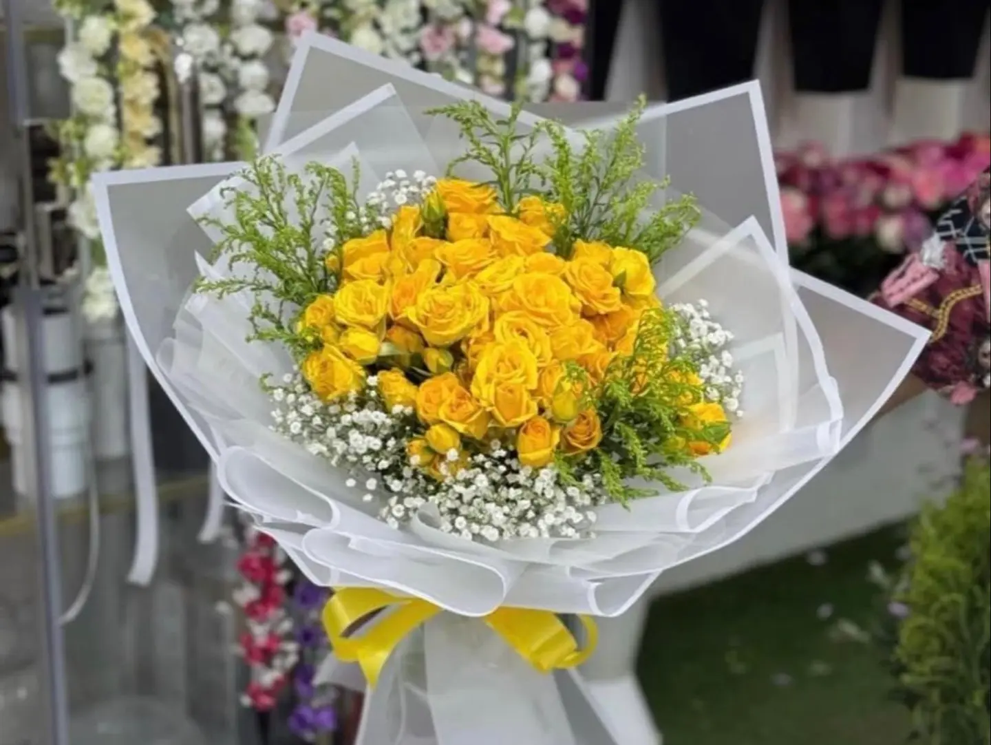 باقة روز اصفر