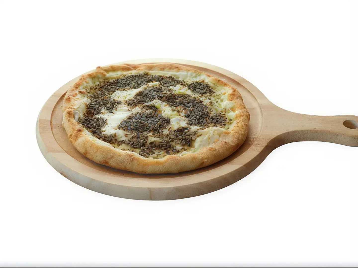 Zaatar With Labneh Manakish