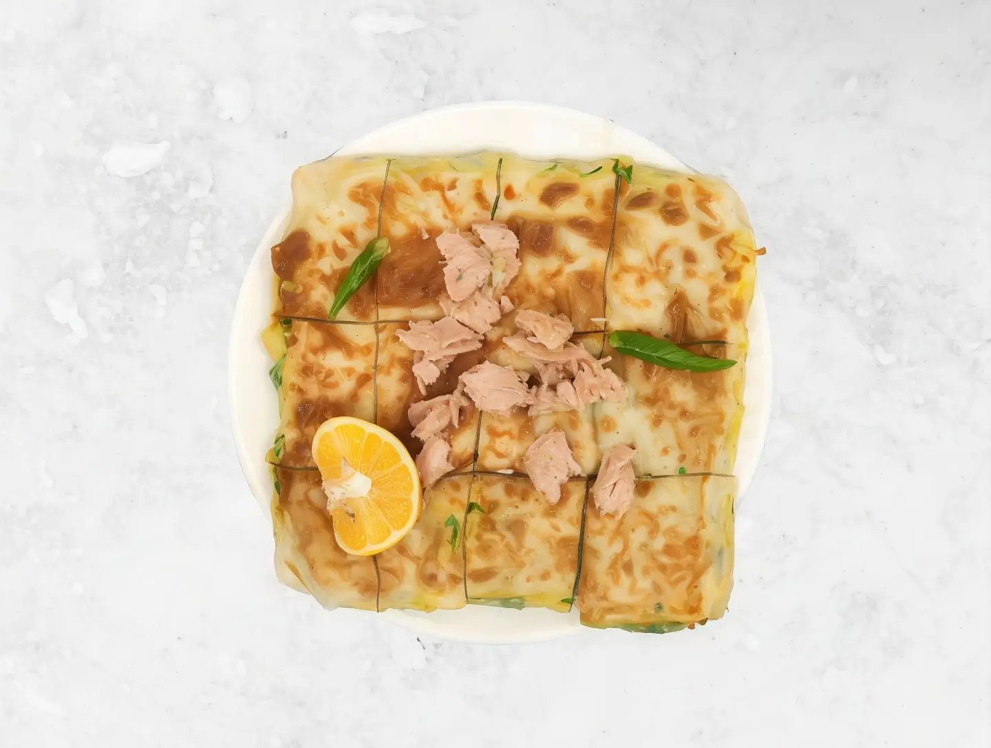 مطبق تونه جبنه بيضاء