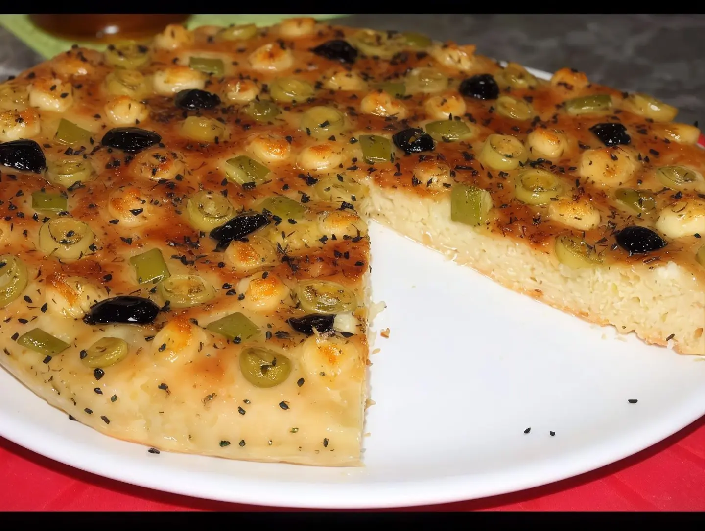 فطيره جبنه بيضاء زيتون