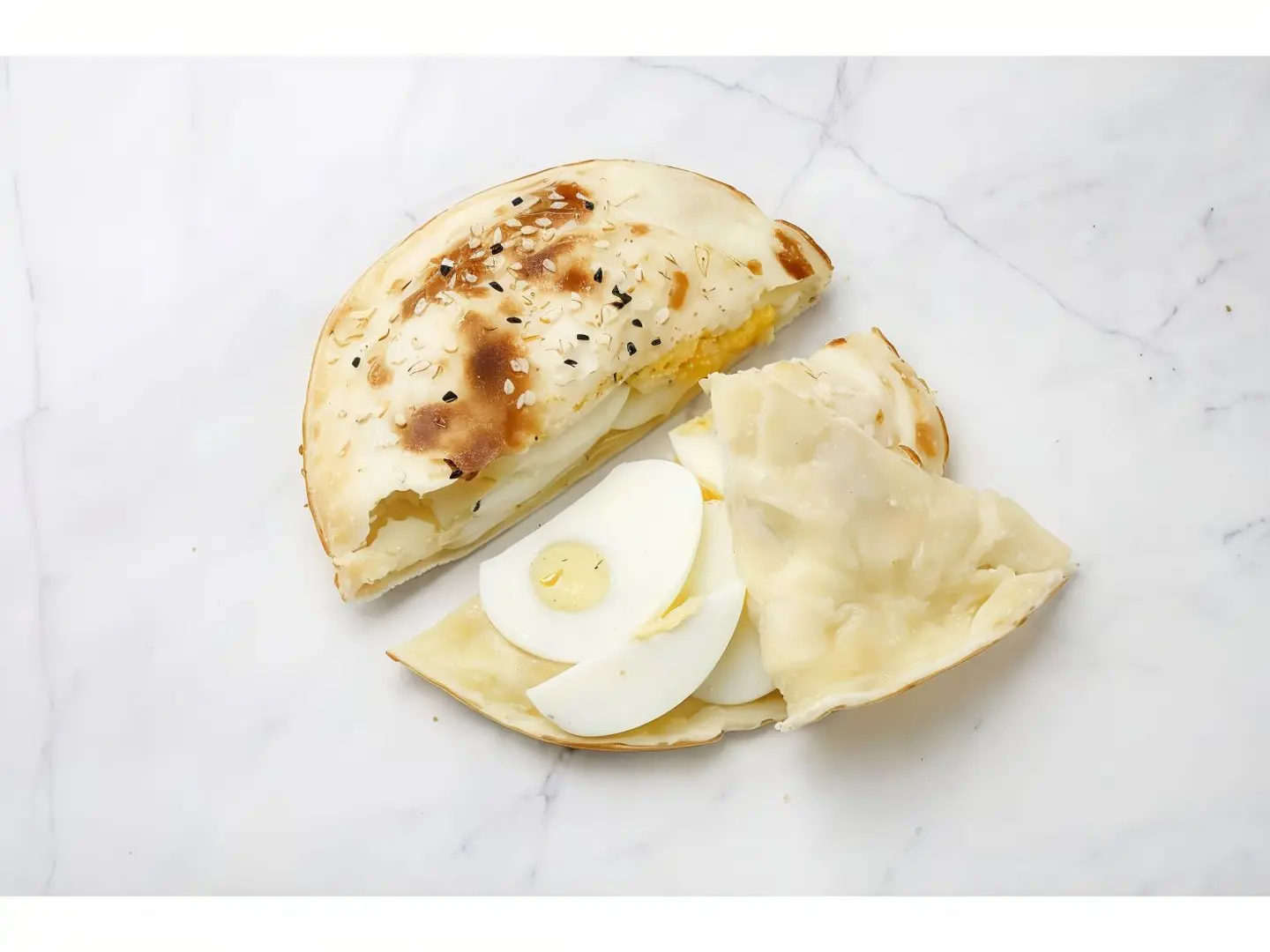 فطيرة بيض مسلوق سادة