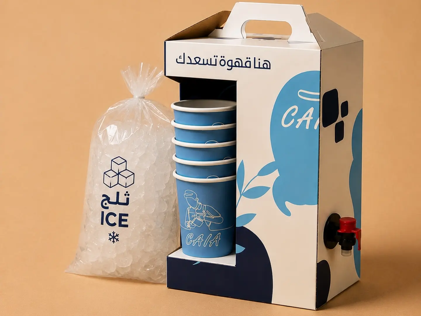 بوكس قهوة بارد مع ثلج