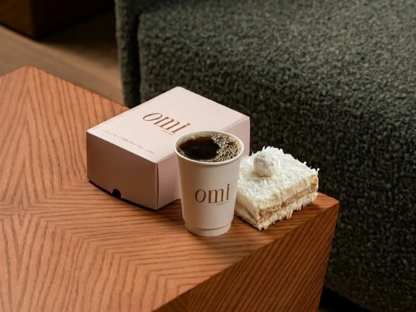 Coconut Lady Cake With Coffee