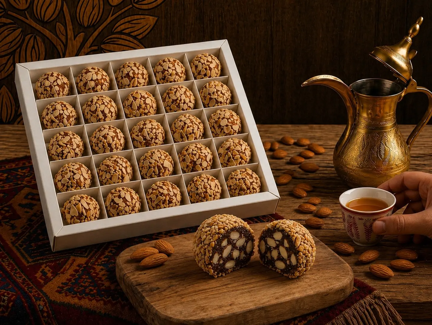 تمرية اللوز و الشوكولاته