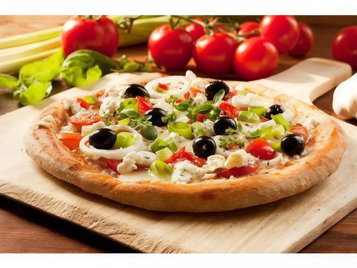 بيتزا خضار بالجبنة - صغير