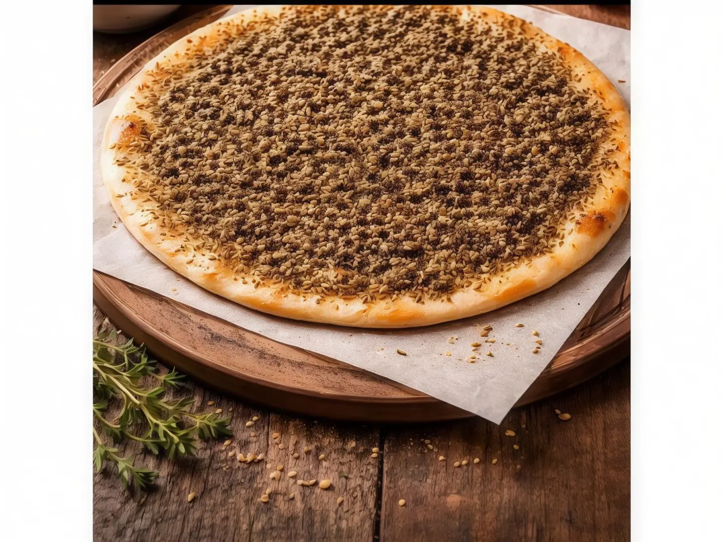 Zaatar With Olive Oil Manakish