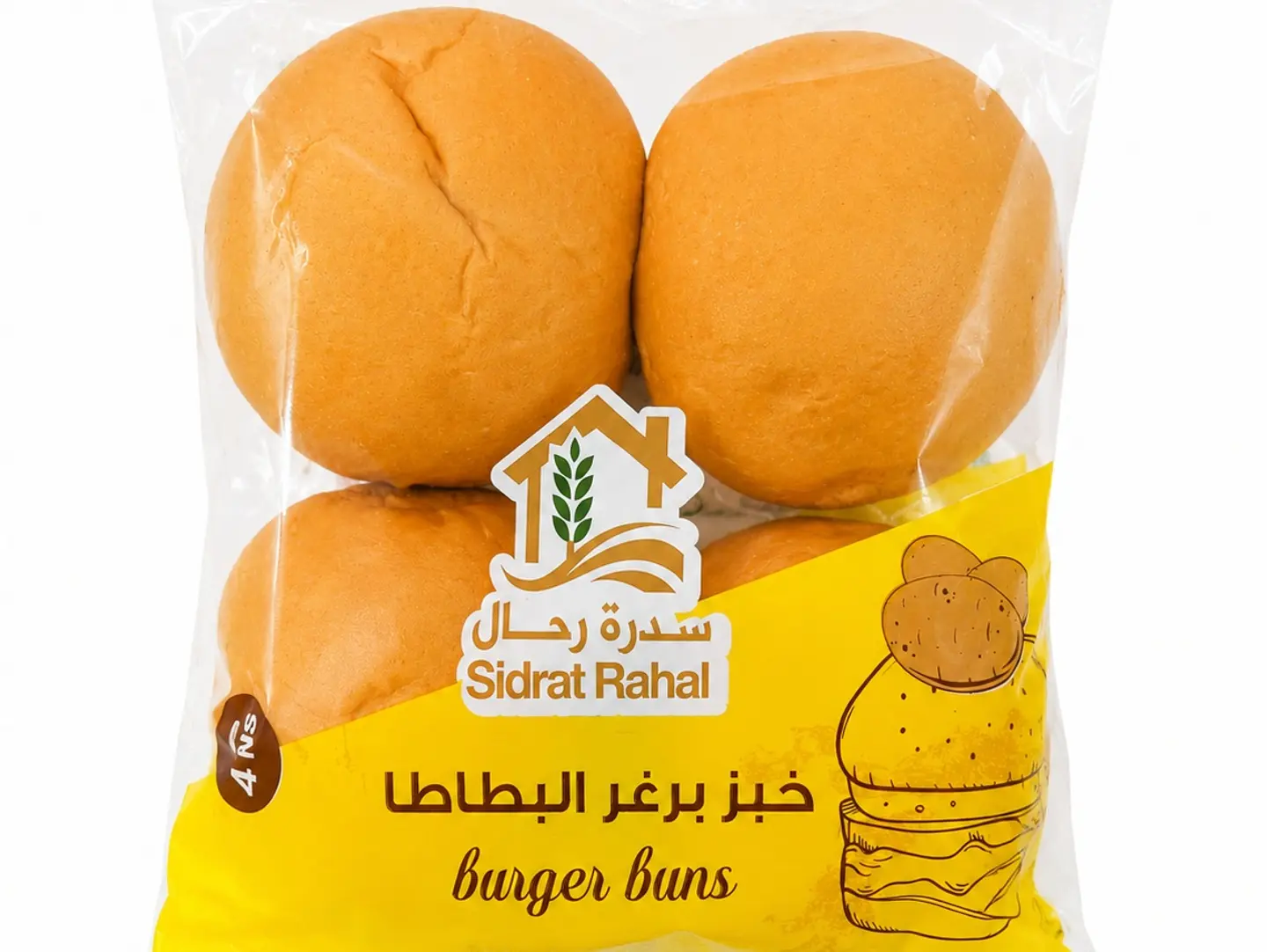 خبز برجر بالبطاطس
