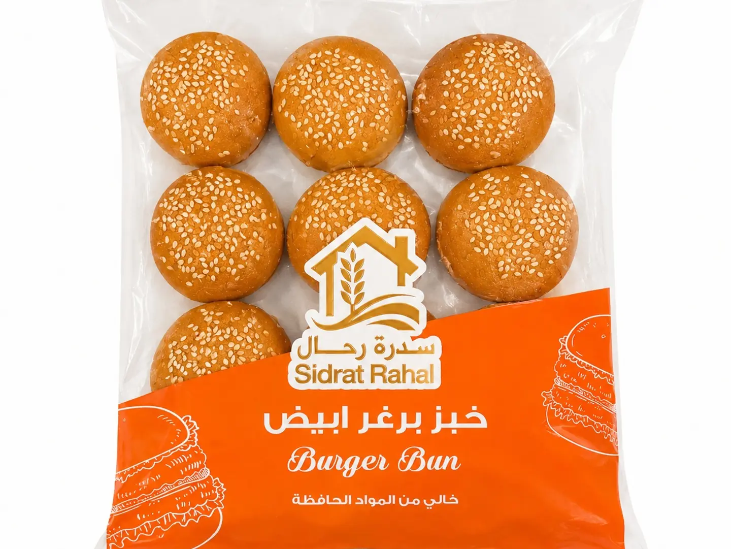 خبز برغر ابيض بالسمسم ميني