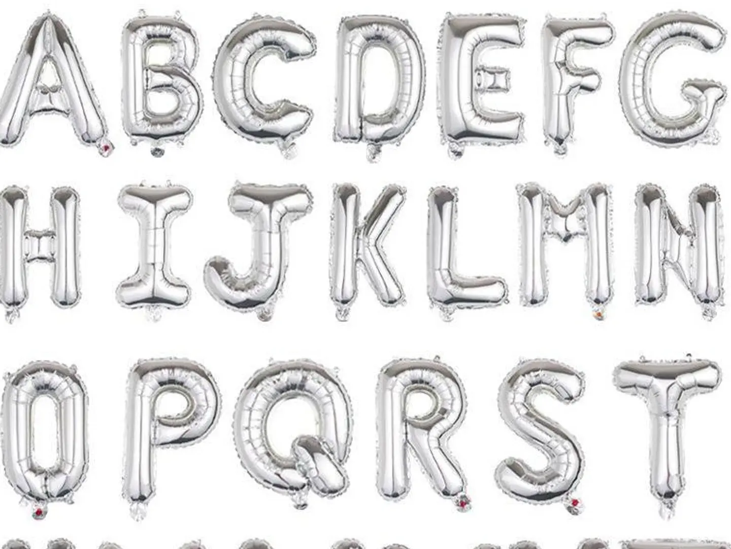 Big Hilium Silver Letter Balloon
