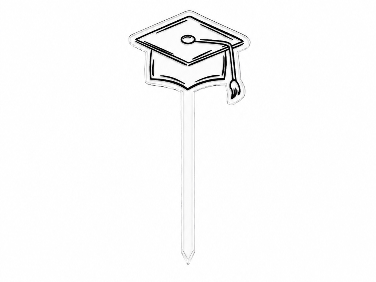 Grad Transparent Cap Acrylic Topper