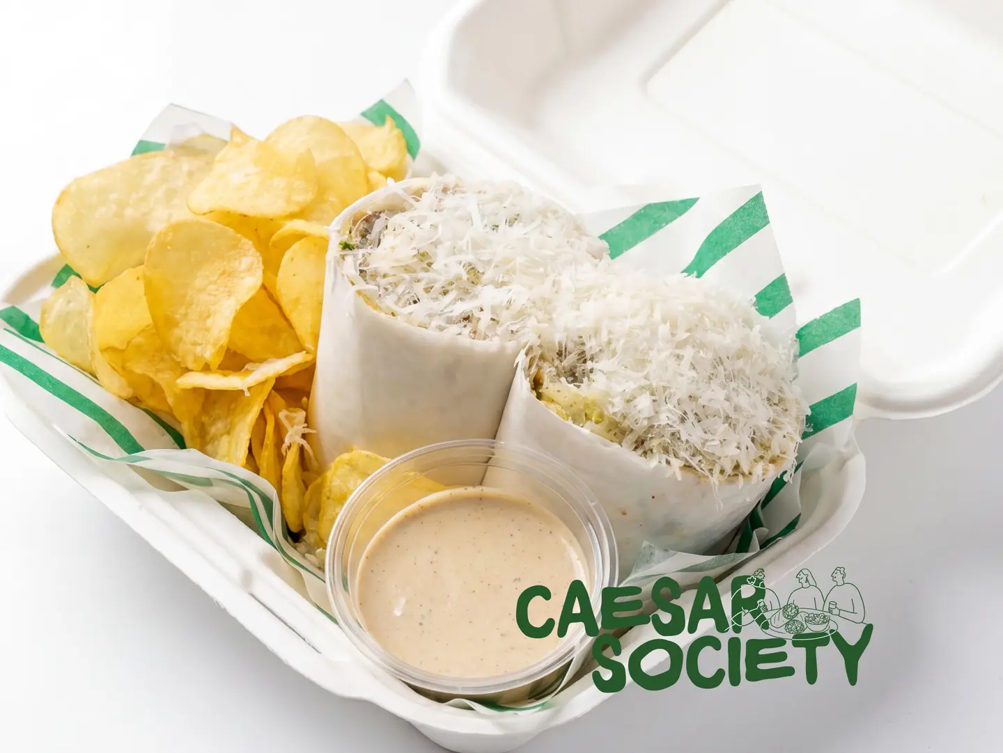 Chicken Caesar Wrap With Chips