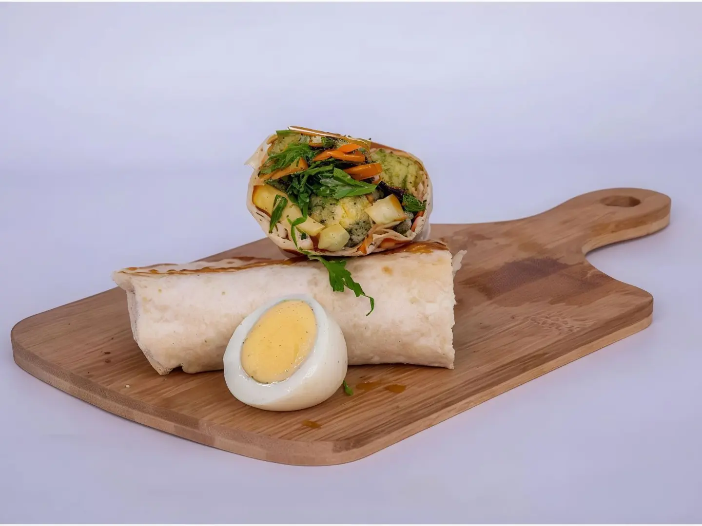 Falafel Hummus And Egg Saj Bread