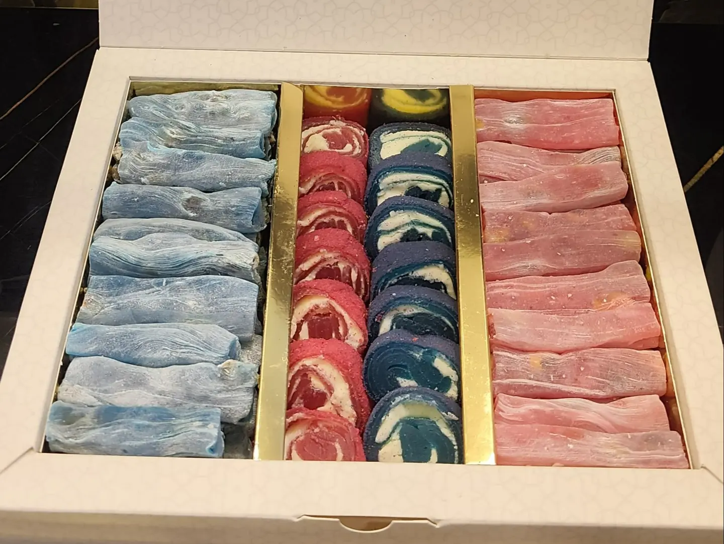 Box Of Turkish Halqoum, Assorted, 1000 G
