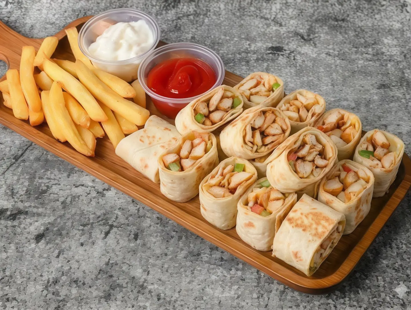 شورما عربي كبير مع مشروب غازي