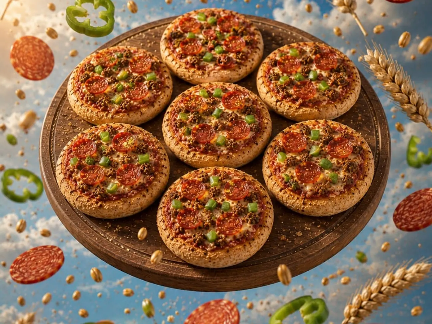 ميني بيتزا الحبة الكاملة العضوية
