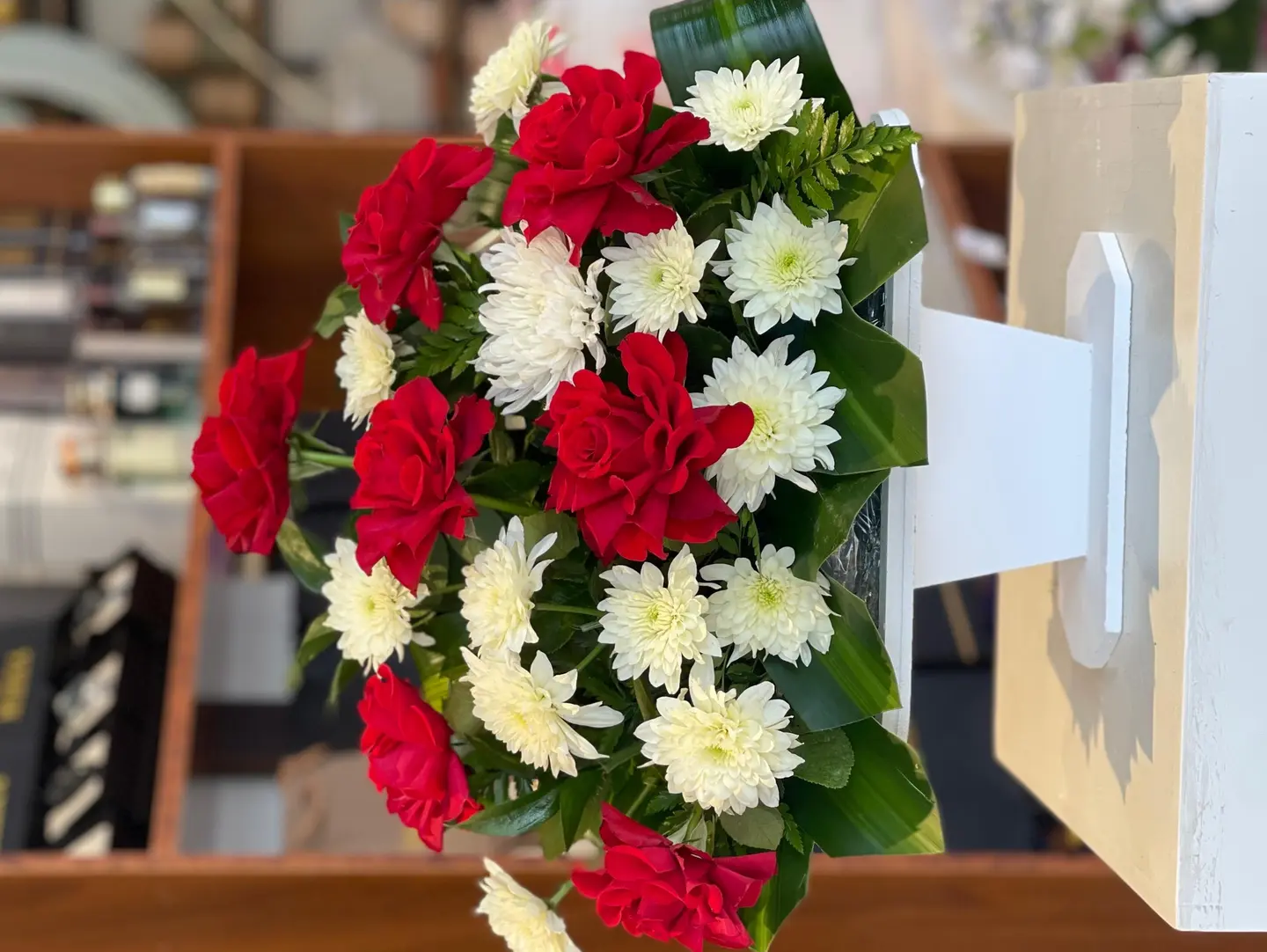 Rose Arrangement On A Stand