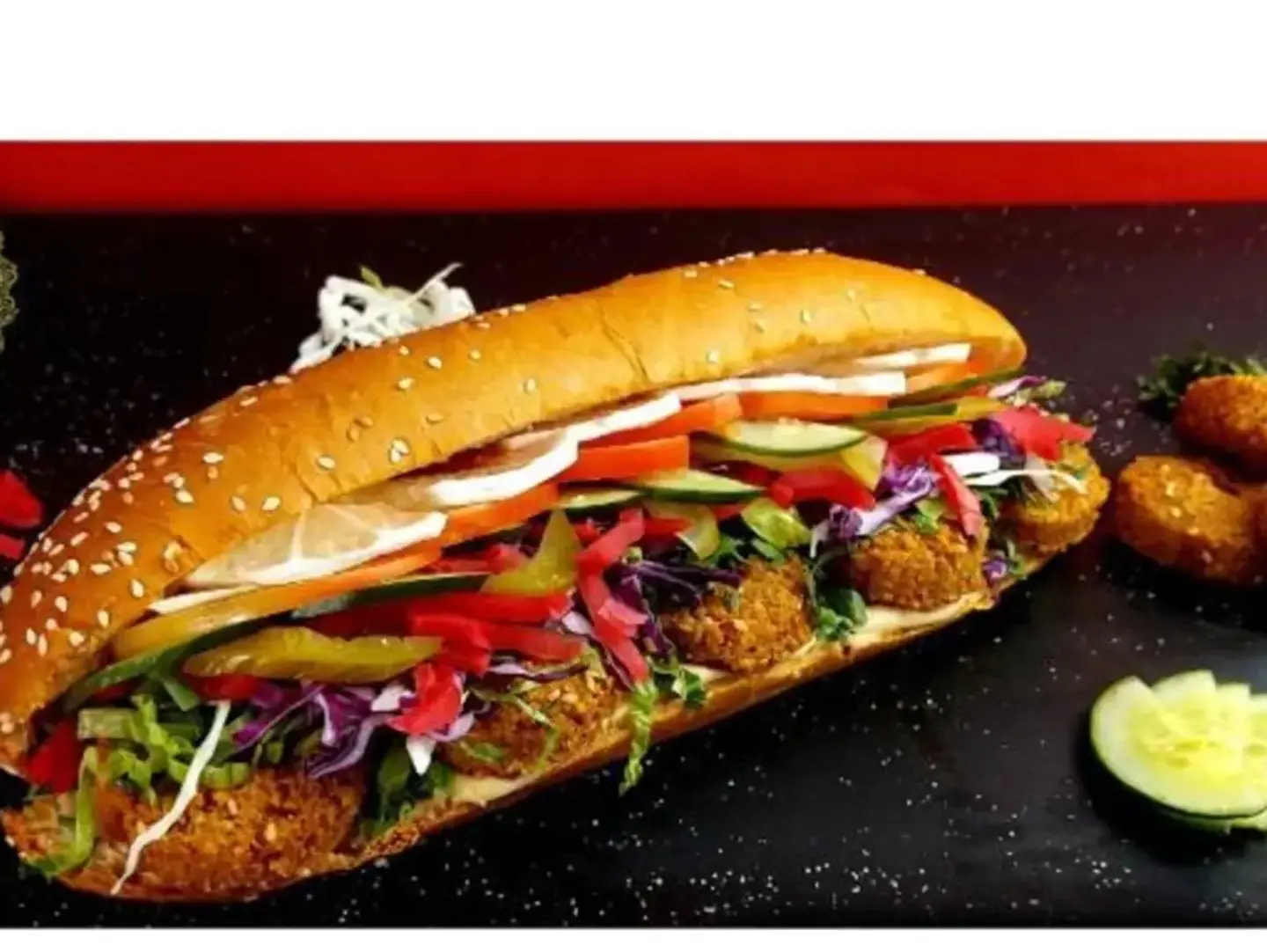 Falafel Sandwich Samouli Bread