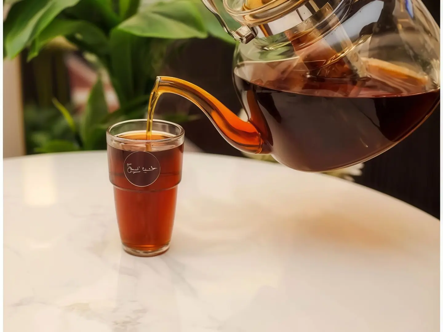كوب زجاج خدرة إبريق