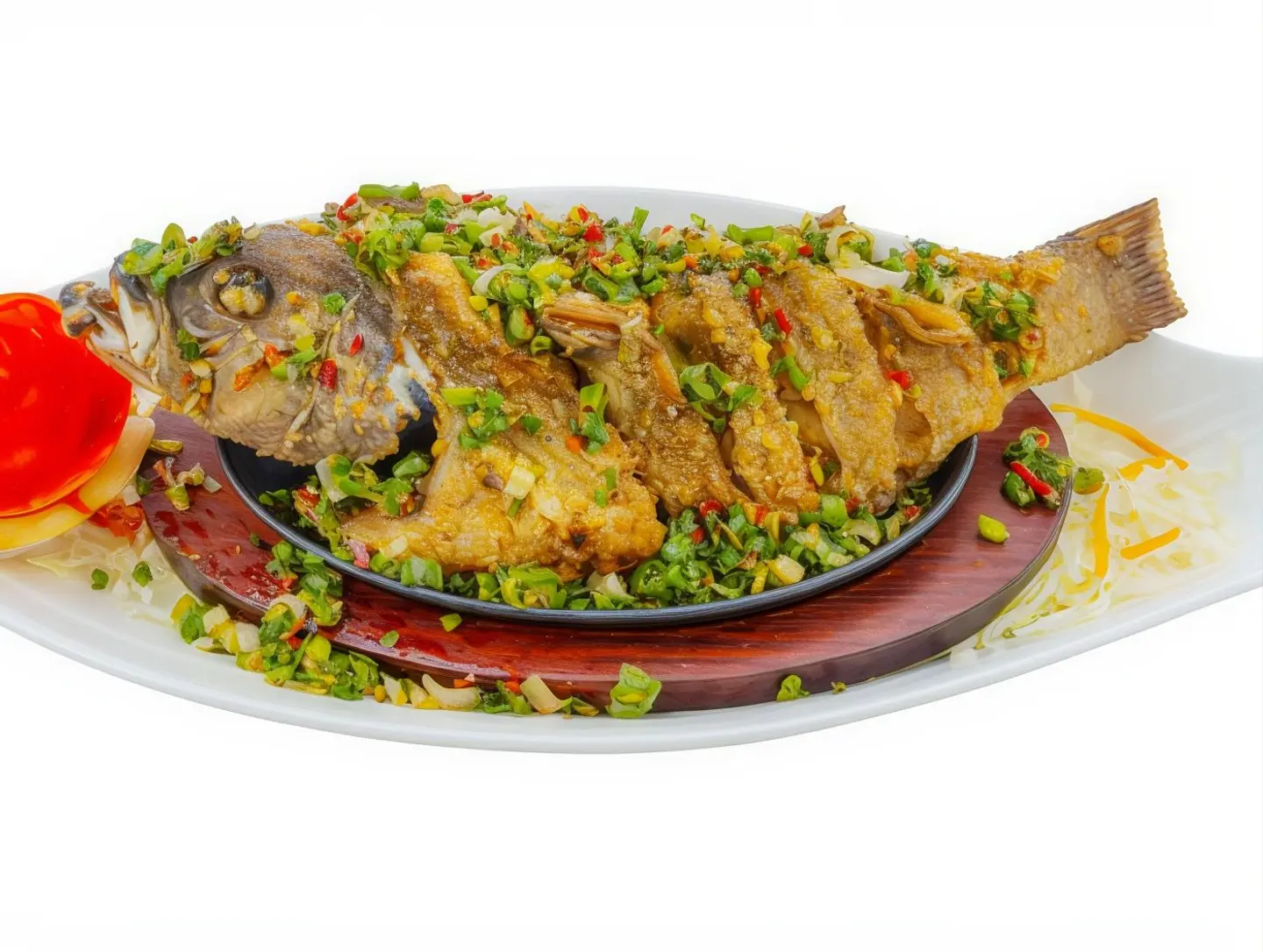 Whole Fried Fish With Fragrant Salt And Pepper