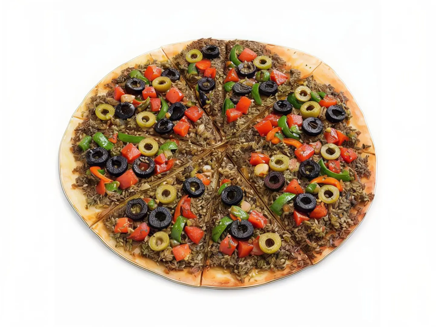 Zaatar With Vegetables Manakish
