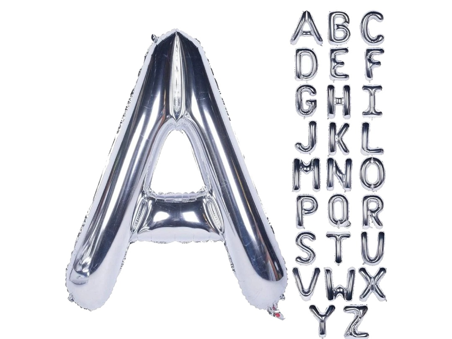 Silver Foil Letter Balloons