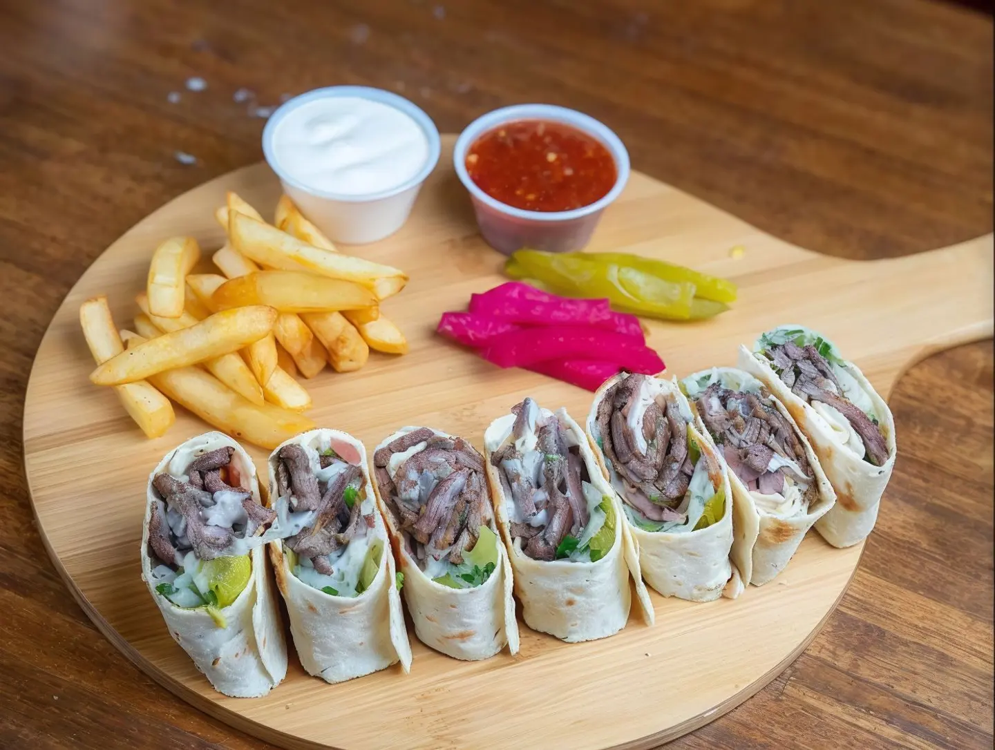 Arabic Rocket Beef Shawarma Sandwich