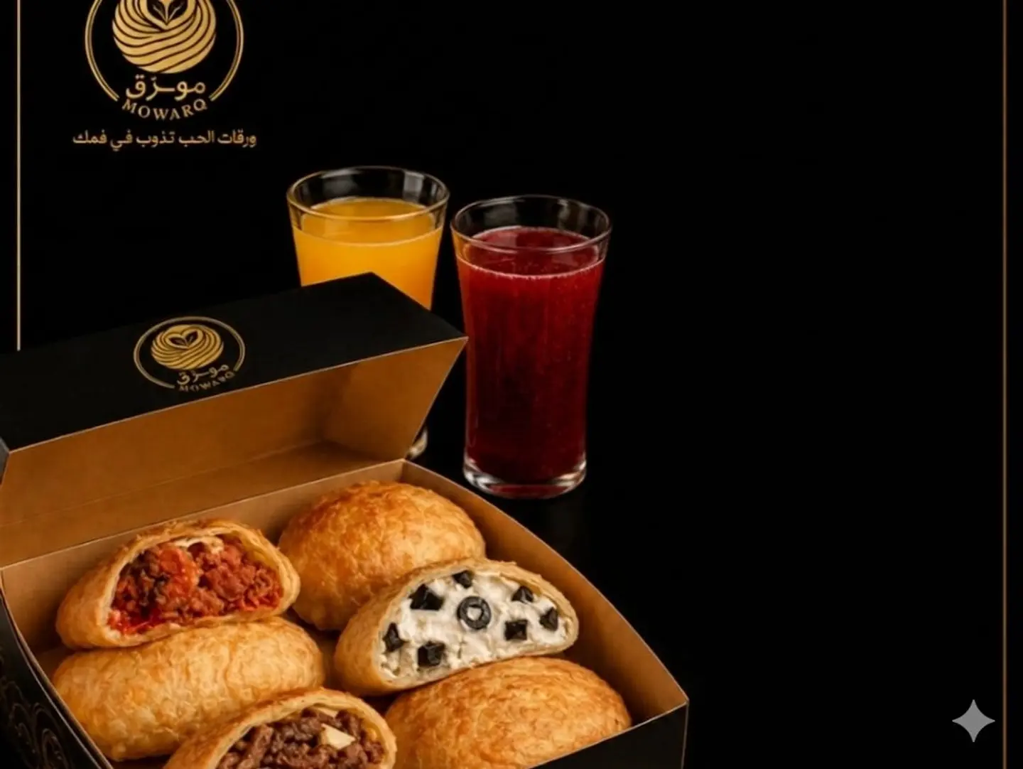 Box Of 6 Pie Of Your Choice + 2 Juices
